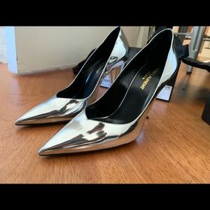 Saint Laurent Kiki pumps silver size 37
